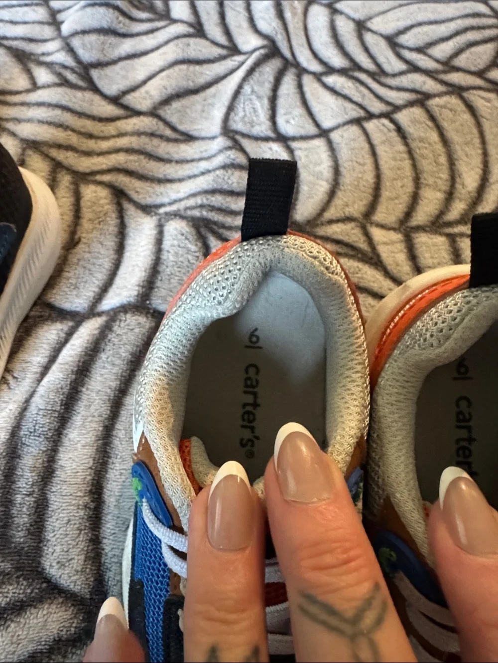 *LIGHT UP* Carter’s Slip On Sneakers Blue + Orange - Size 6c